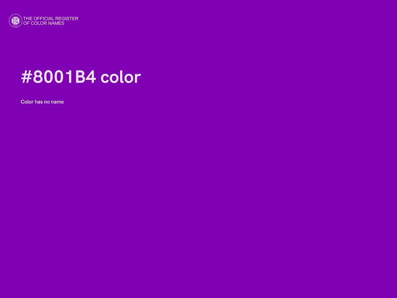 #8001B4 color image