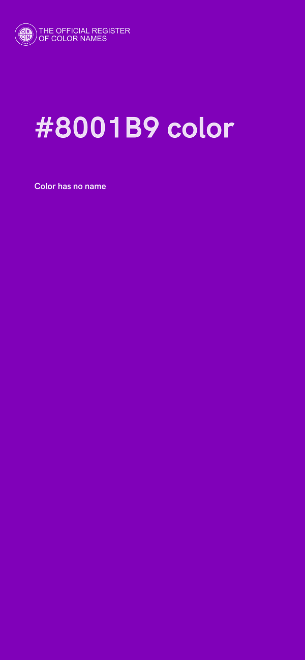 #8001B9 color image