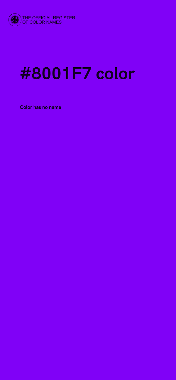 #8001F7 color image