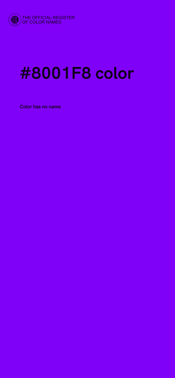 #8001F8 color image