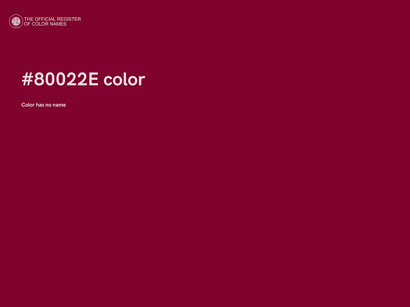 #80022E color image