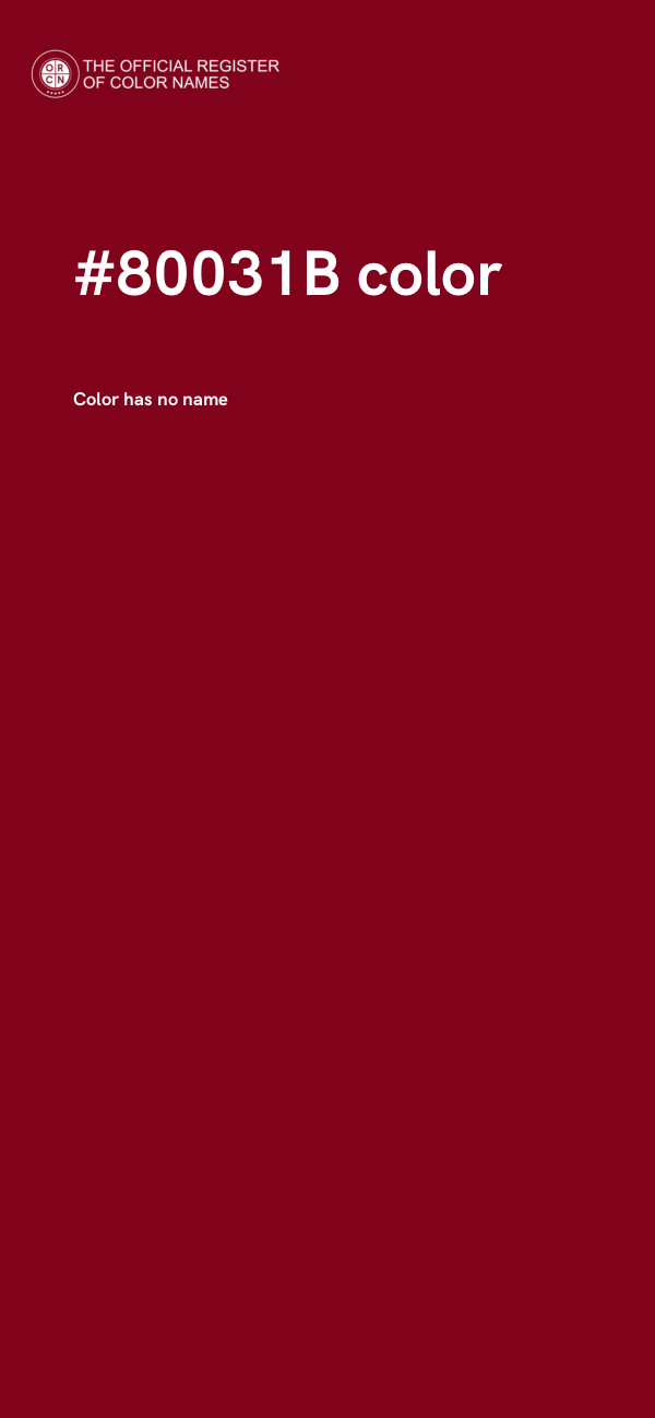 #80031B color image