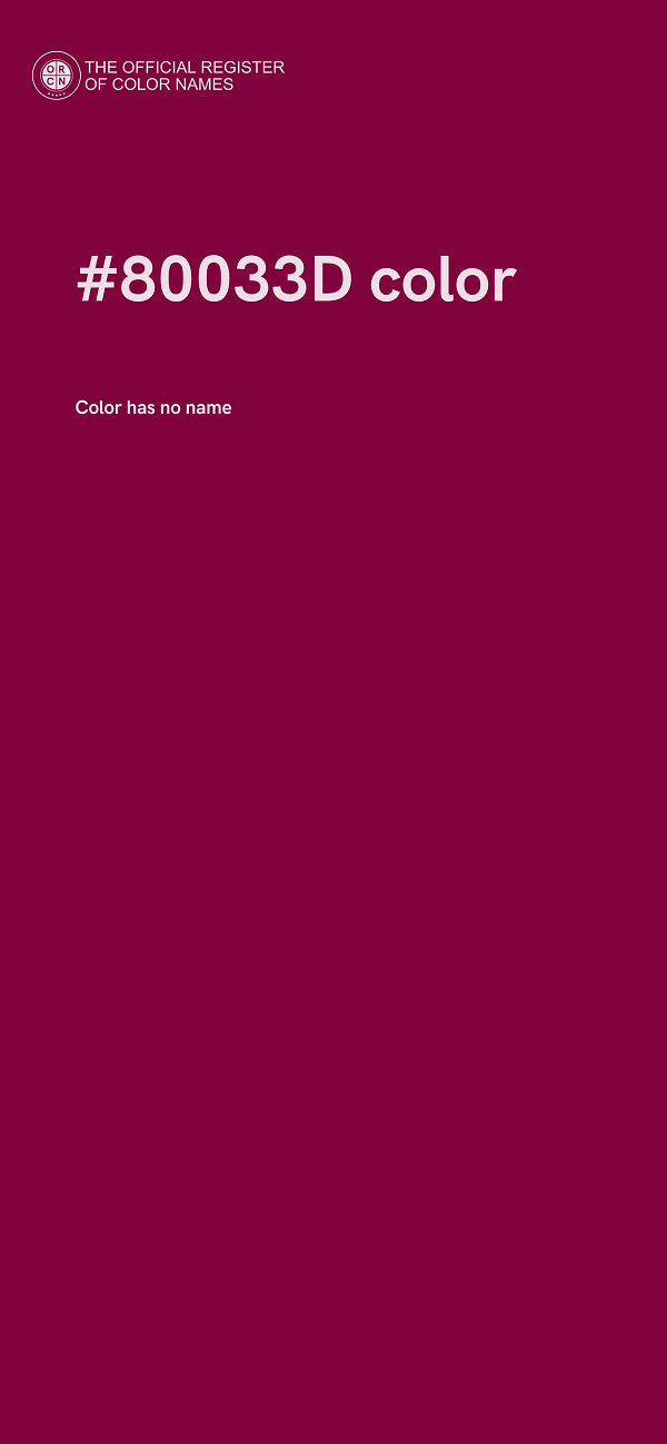 #80033D color image