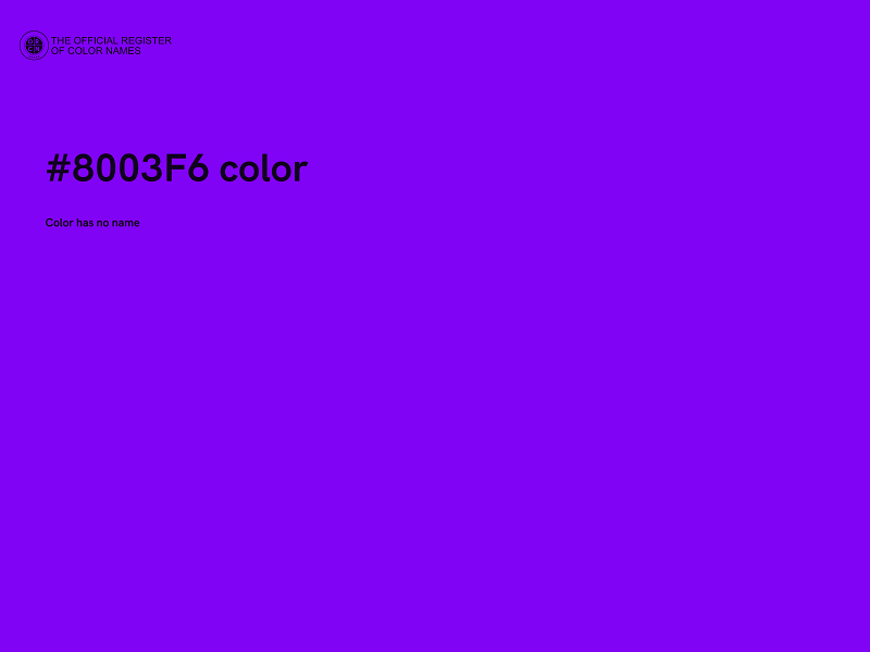 #8003F6 color image