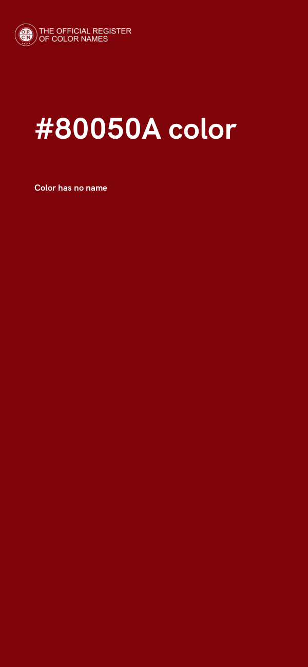 #80050A color image