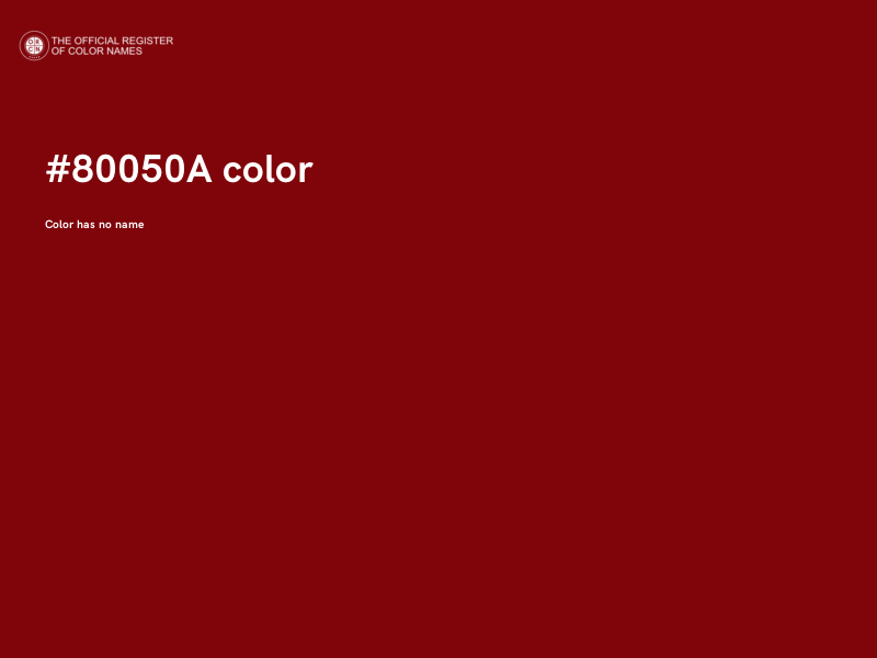 #80050A color image