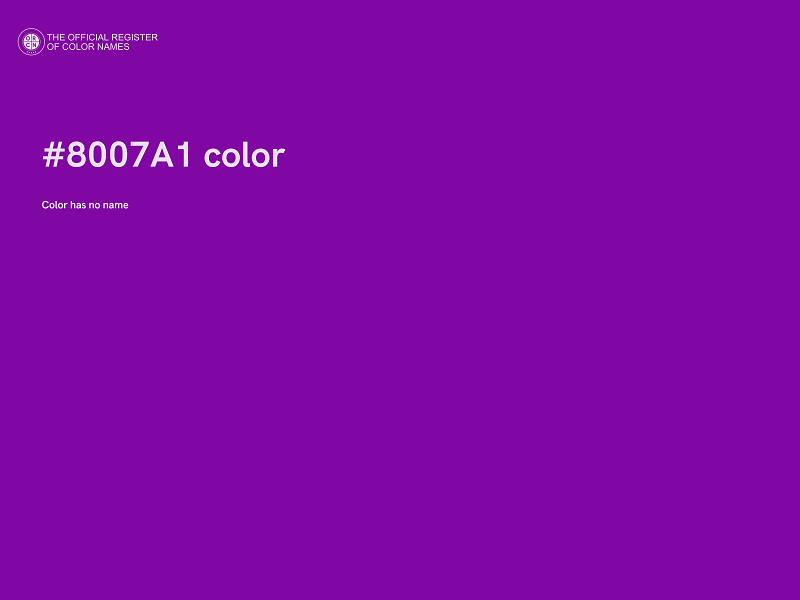 #8007A1 color image