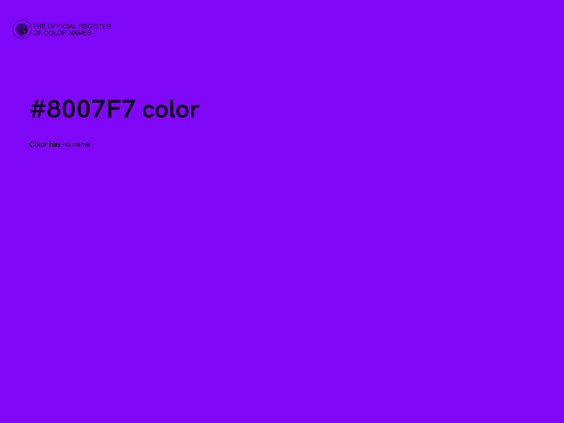 #8007F7 color image