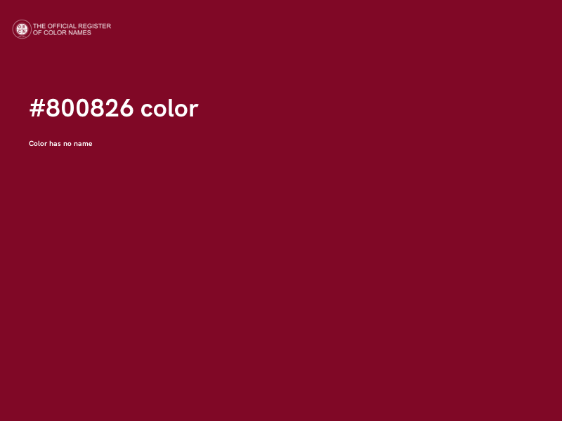 #800826 color image