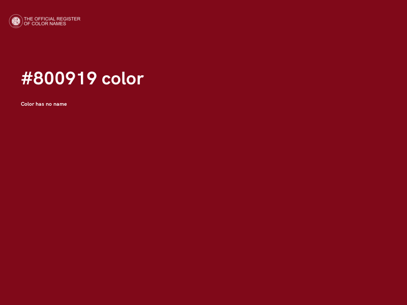#800919 color image