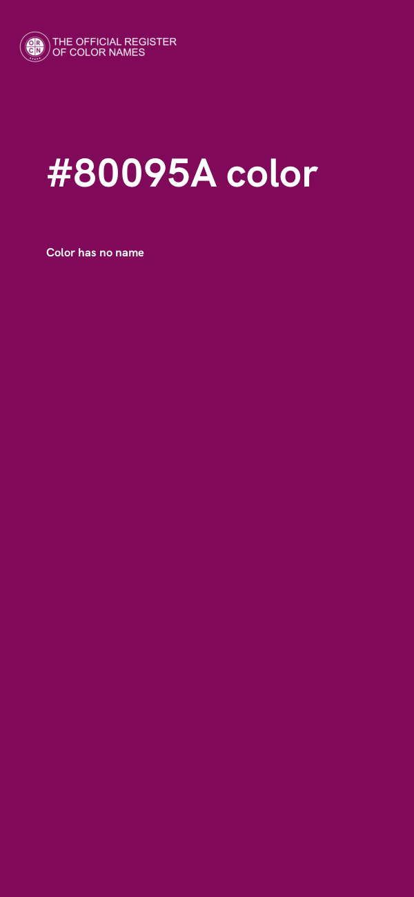 #80095A color image