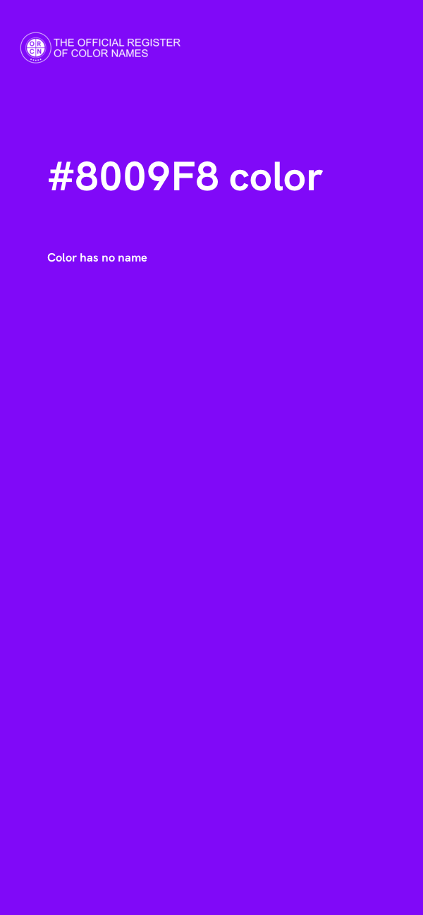 #8009F8 color image