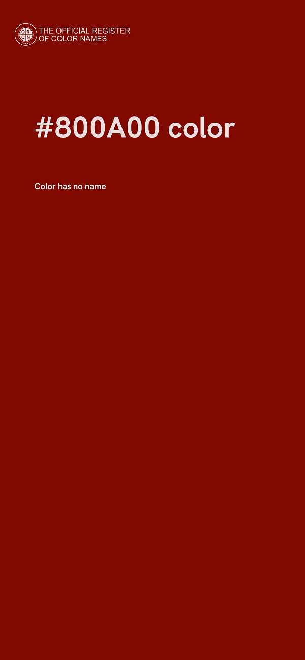#800A00 color image