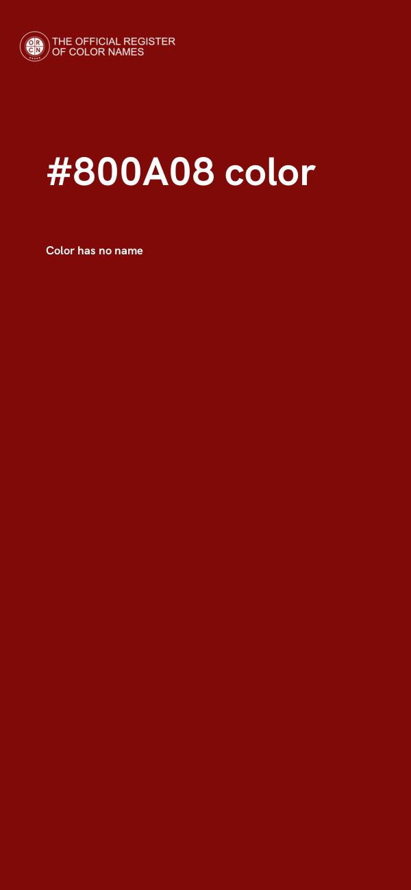 #800A08 color image