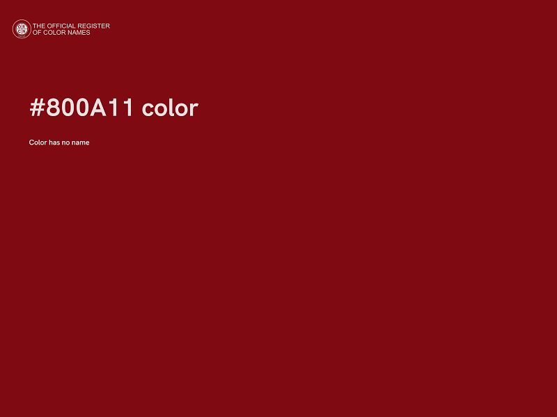 #800A11 color image