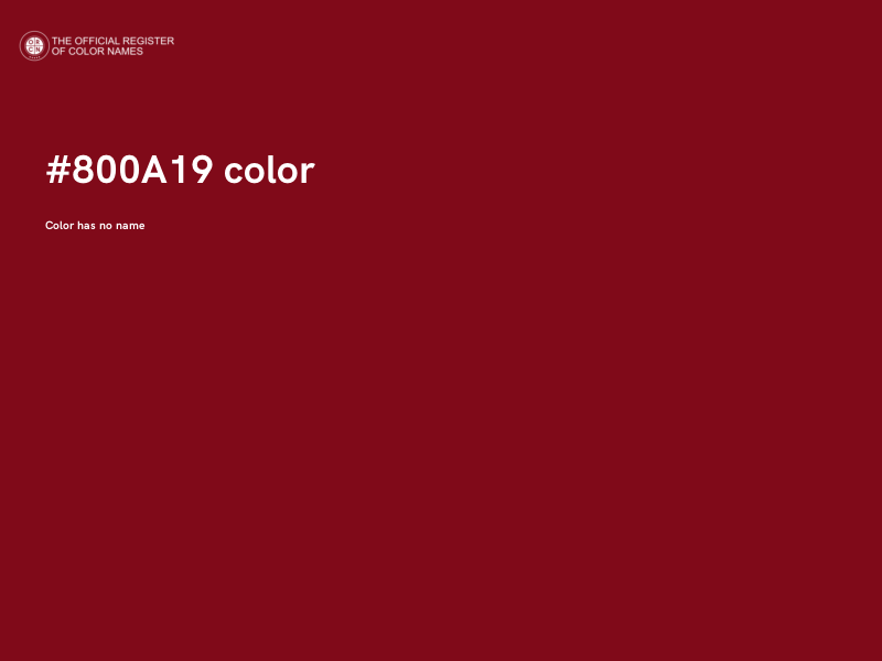 #800A19 color image
