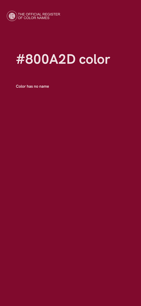 #800A2D color image