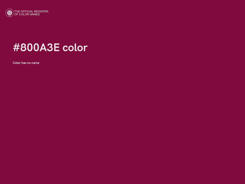 #800A3E color image