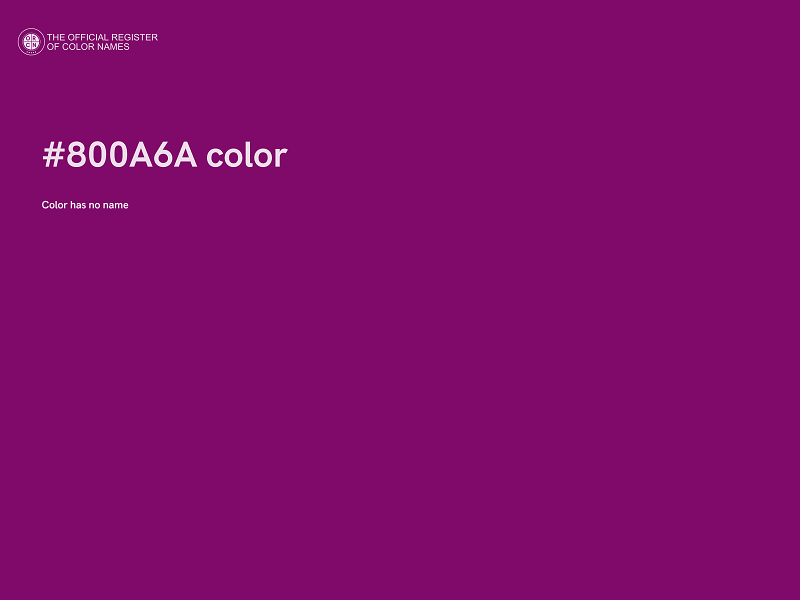 #800A6A color image