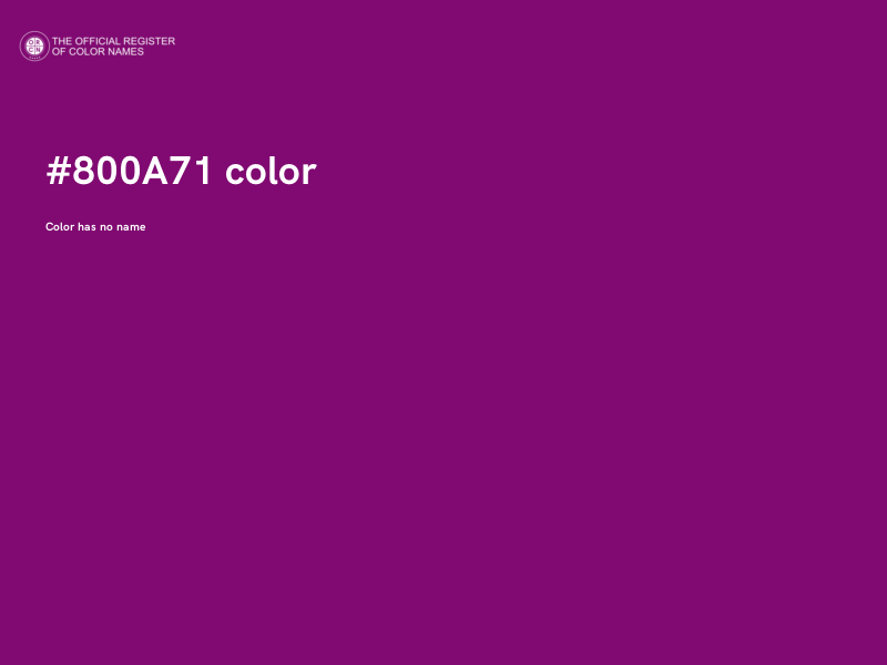 #800A71 color image