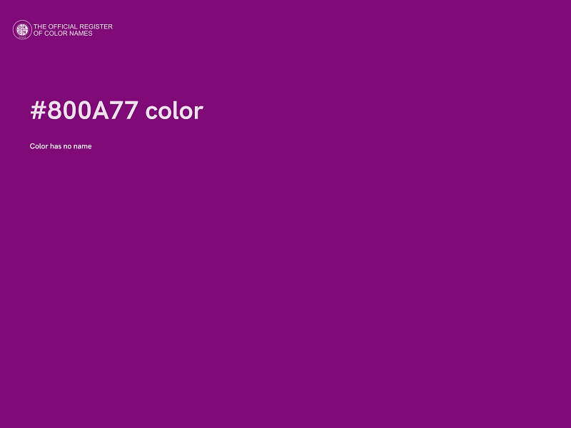 #800A77 color image