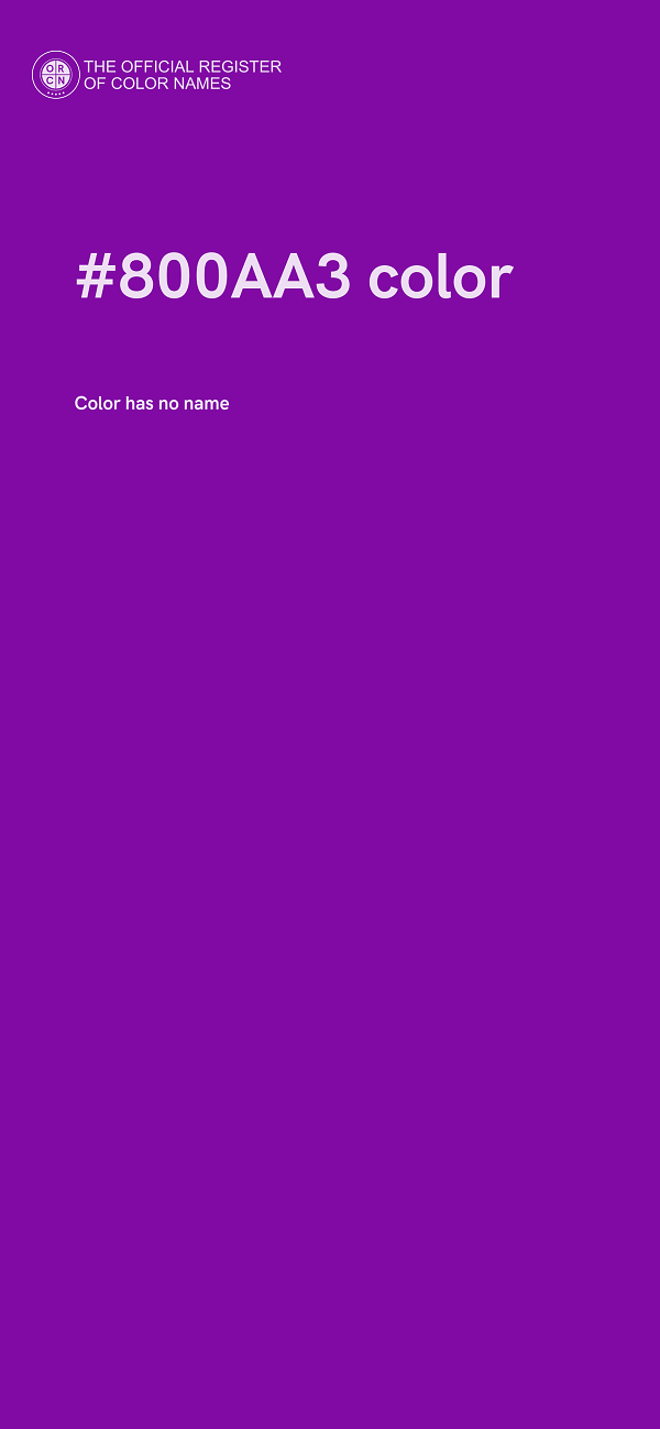 #800AA3 color image