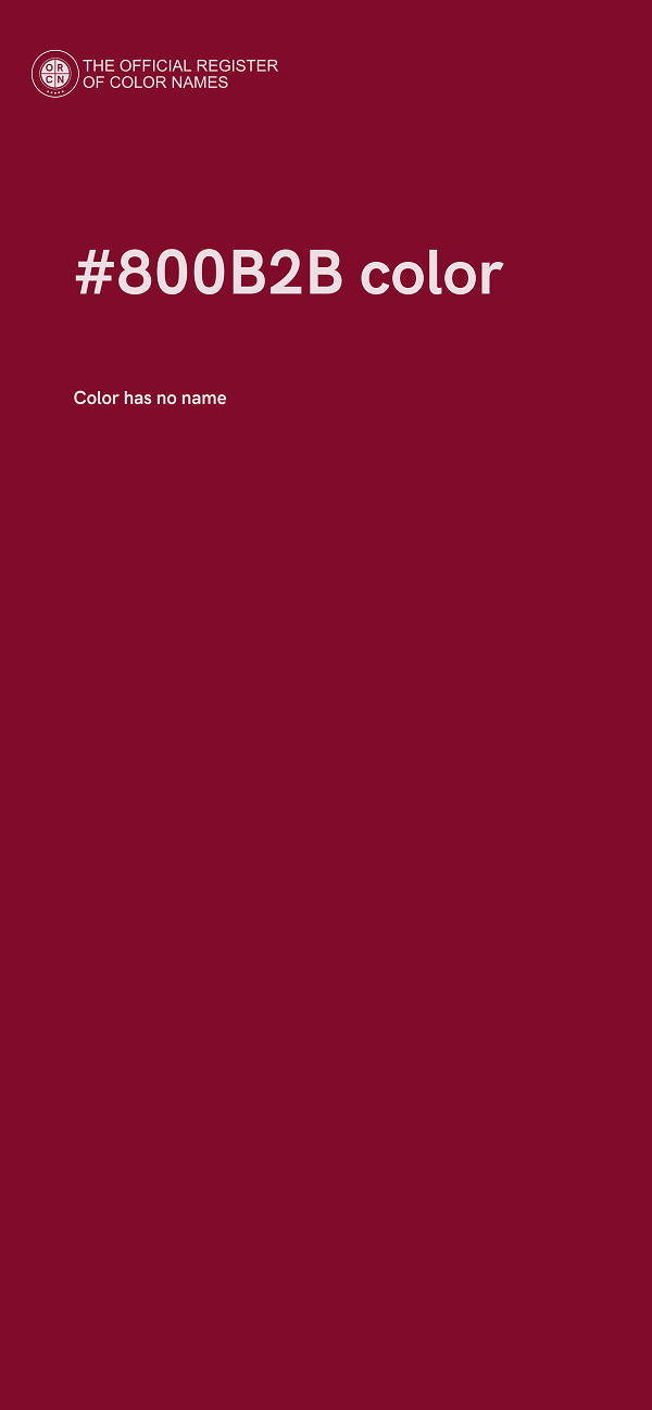 #800B2B color image
