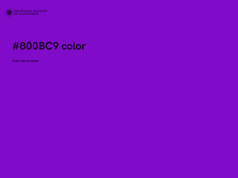 #800BC9 color image