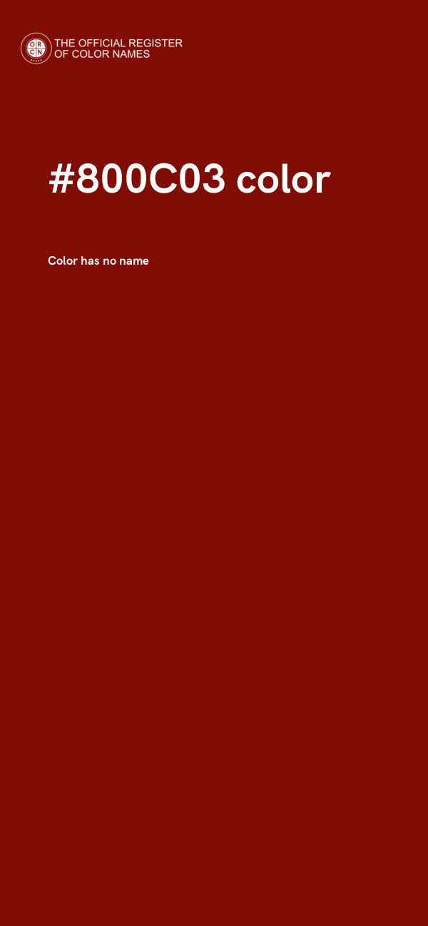 #800C03 color image