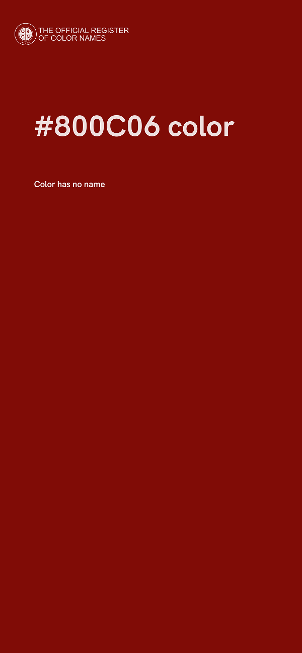#800C06 color image
