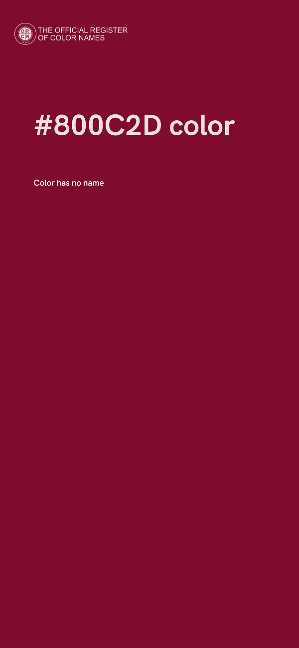 #800C2D color image