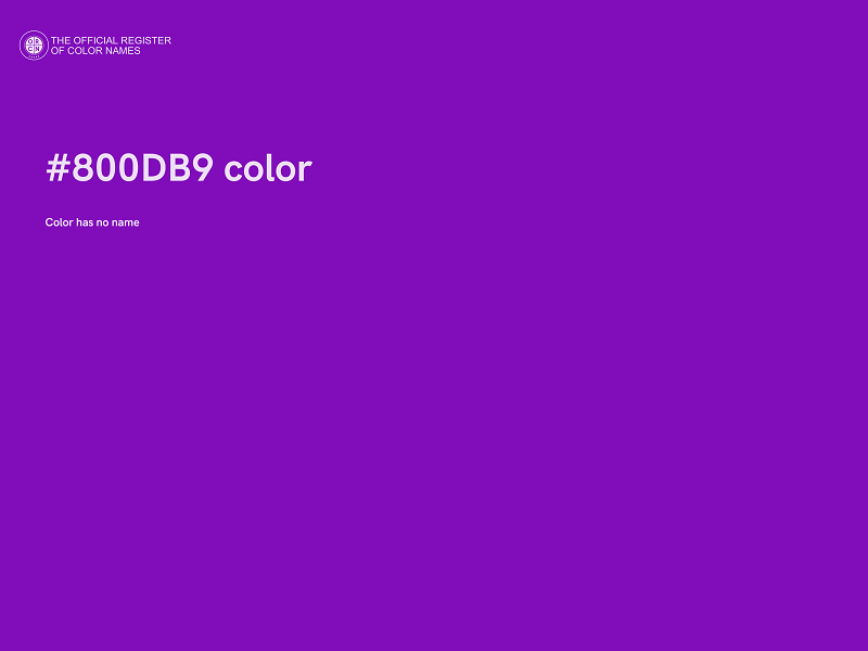 #800DB9 color image