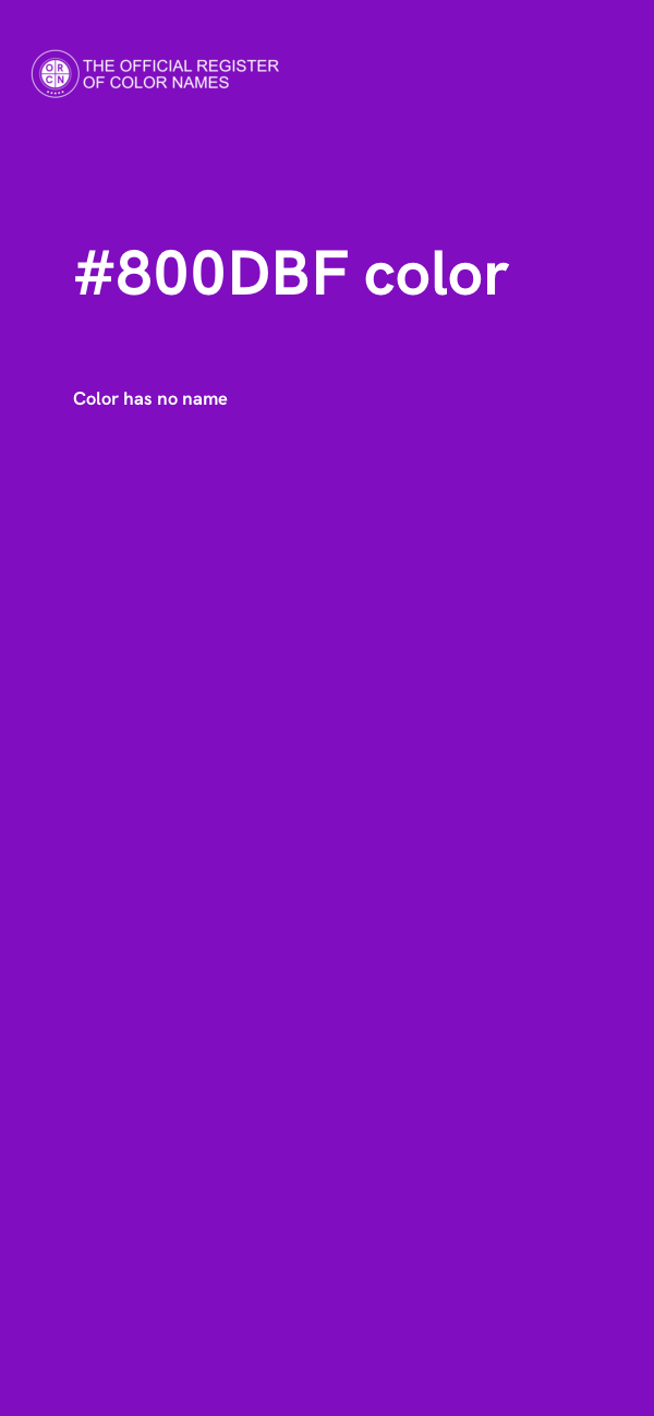 #800DBF color image