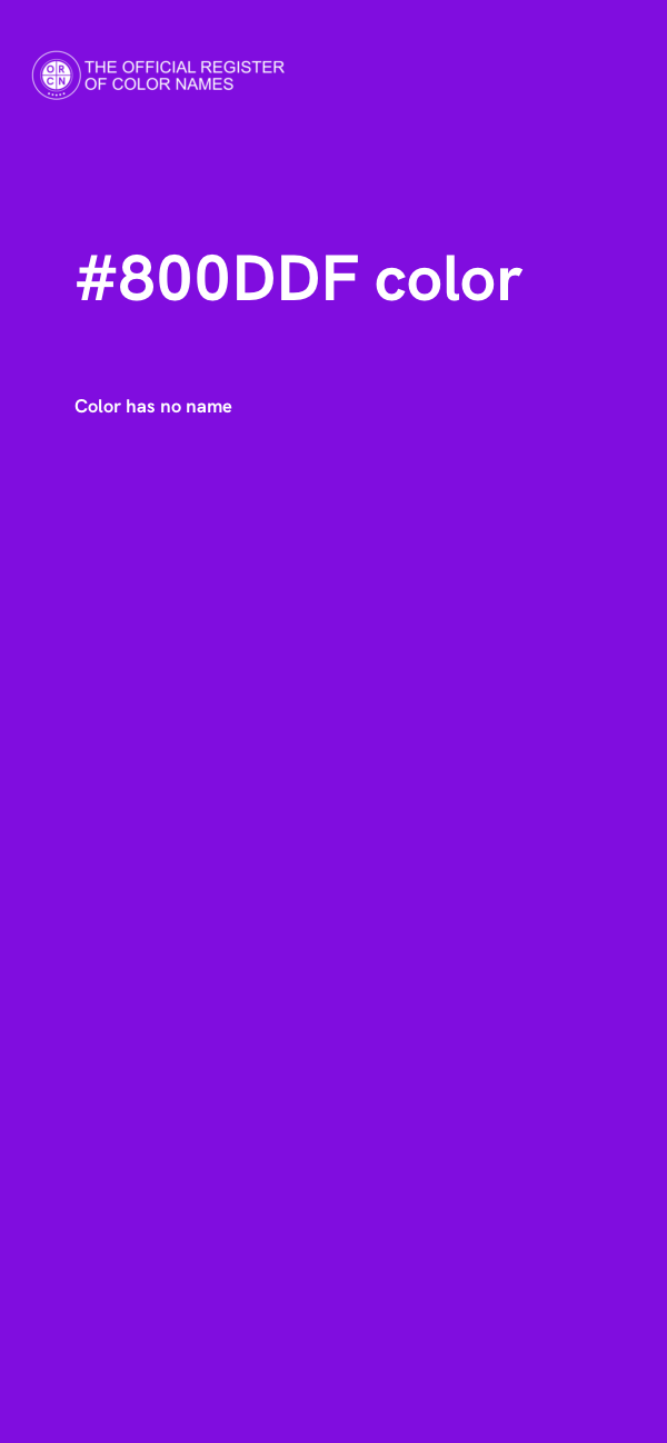#800DDF color image