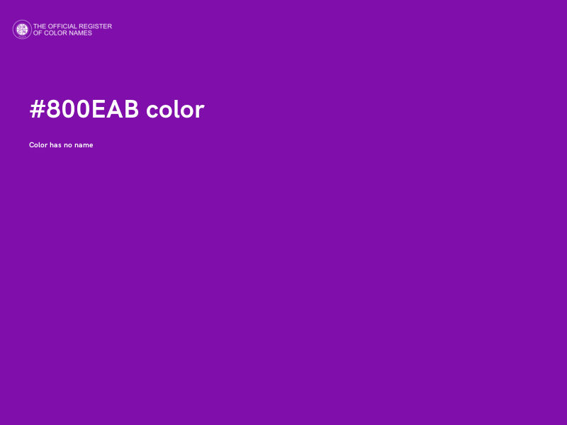 #800EAB color image