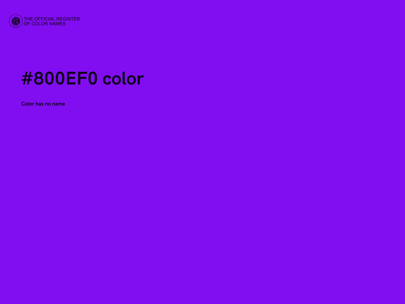#800EF0 color image