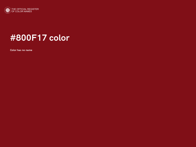 #800F17 color image