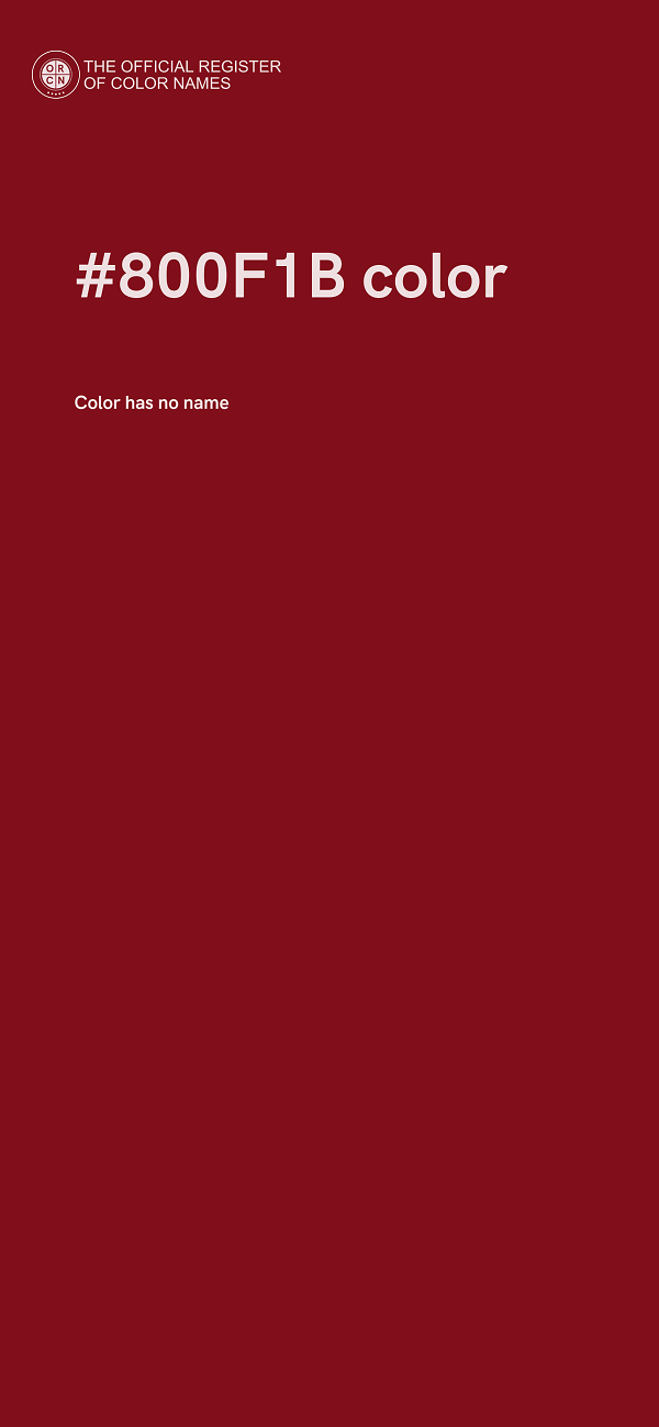 #800F1B color image