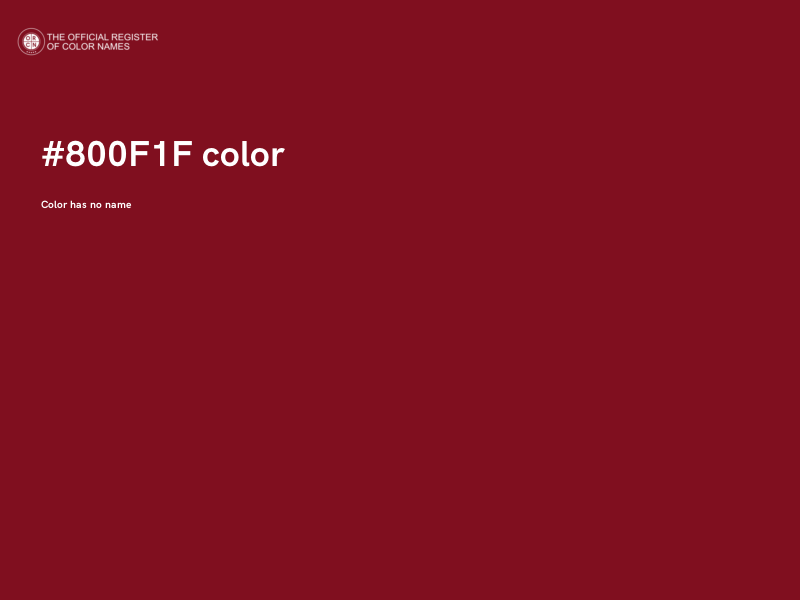 #800F1F color image