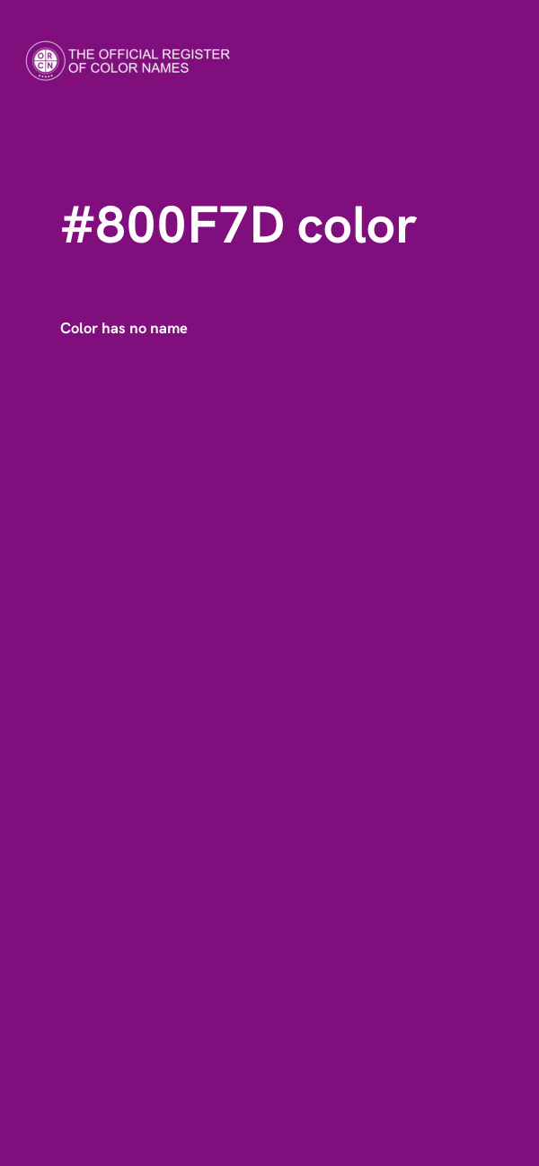 #800F7D color image