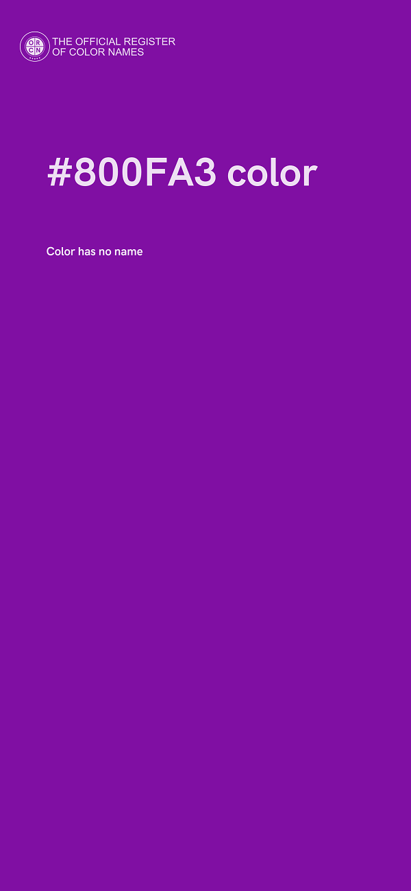 #800FA3 color image