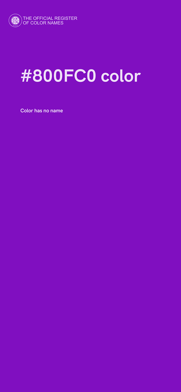 #800FC0 color image