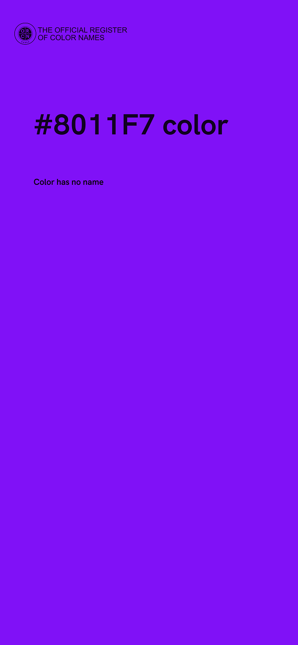#8011F7 color image