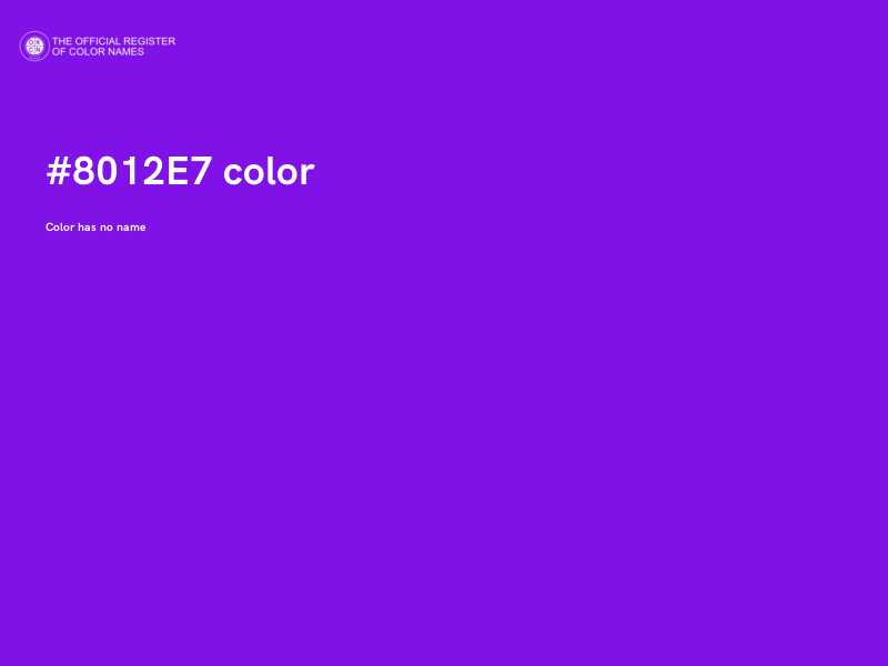 #8012E7 color image