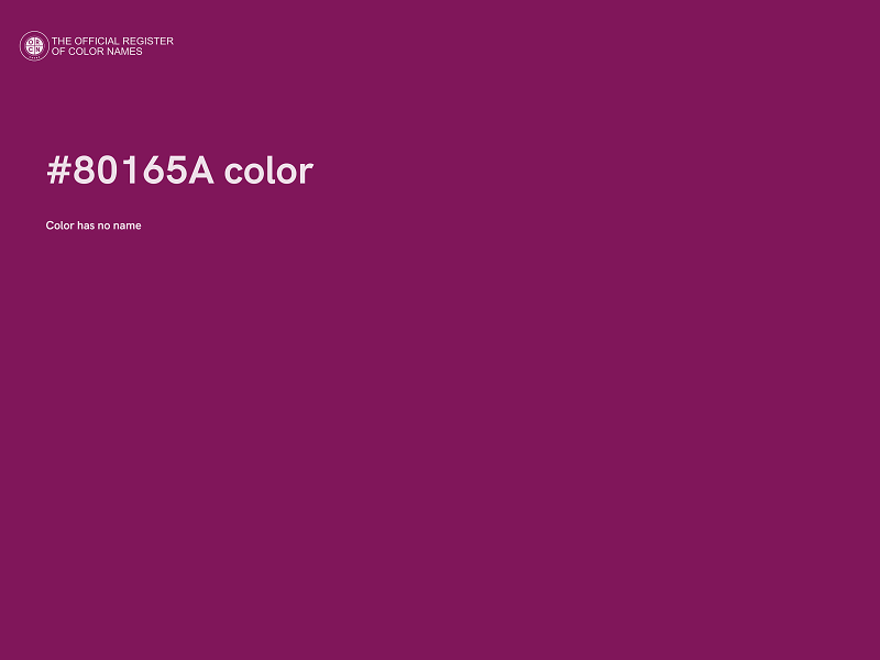 #80165A color image