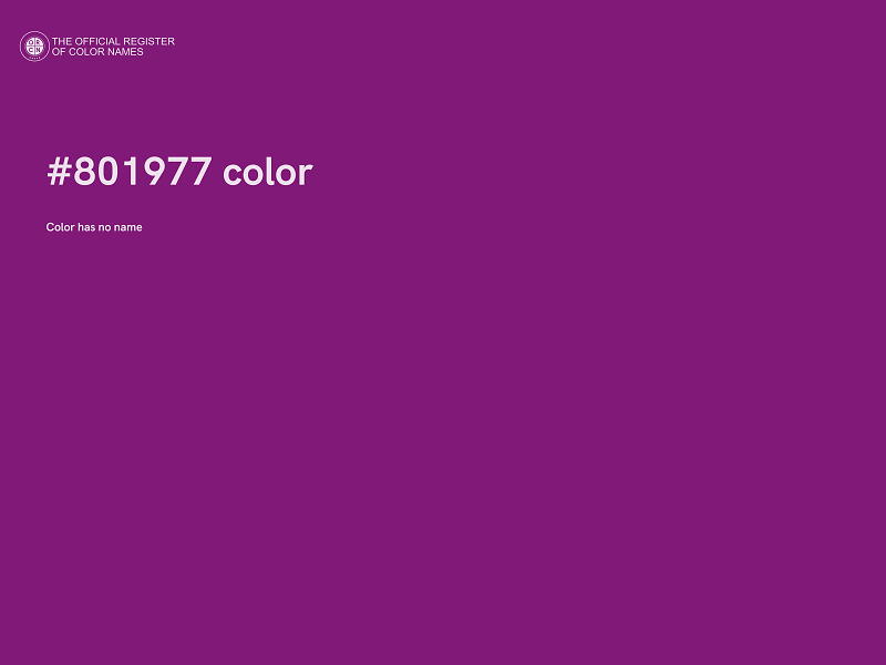 #801977 color image