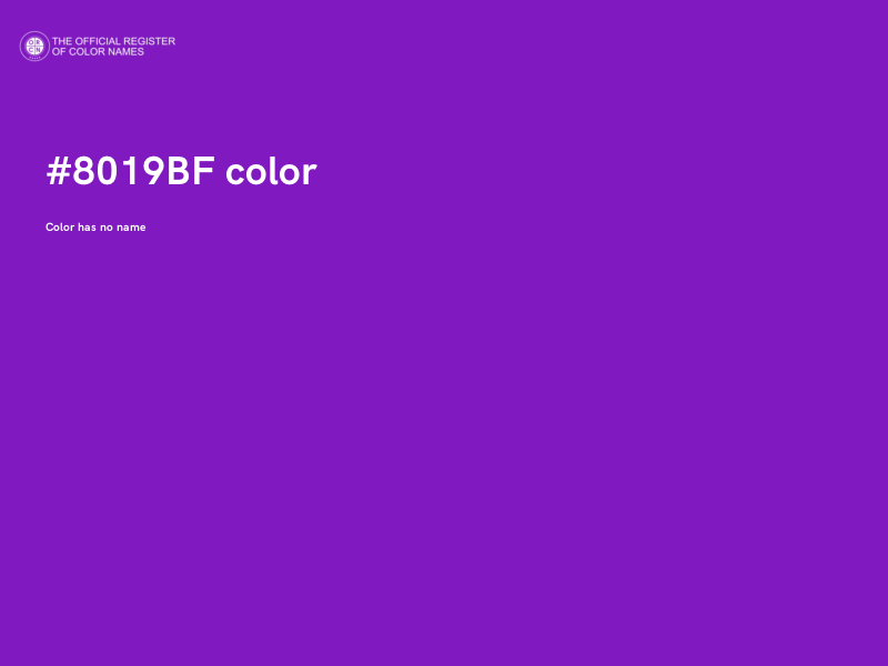 #8019BF color image