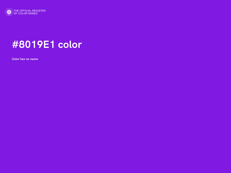 #8019E1 color image