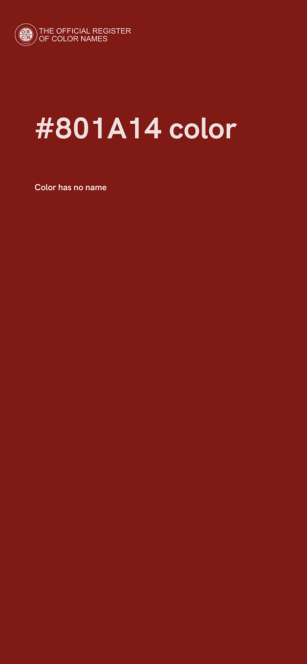 #801A14 color image