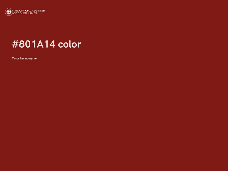 #801A14 color image